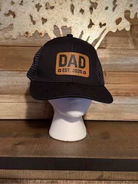 DAD Est. 2025 Patch Trucker Cap - Black